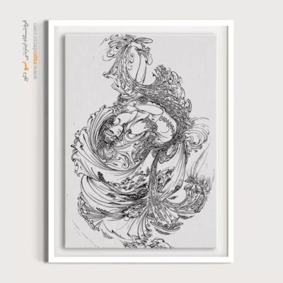 خرید تابلو - جان‌نگار – تابلو مینیاتور خطی - اسپو دکور