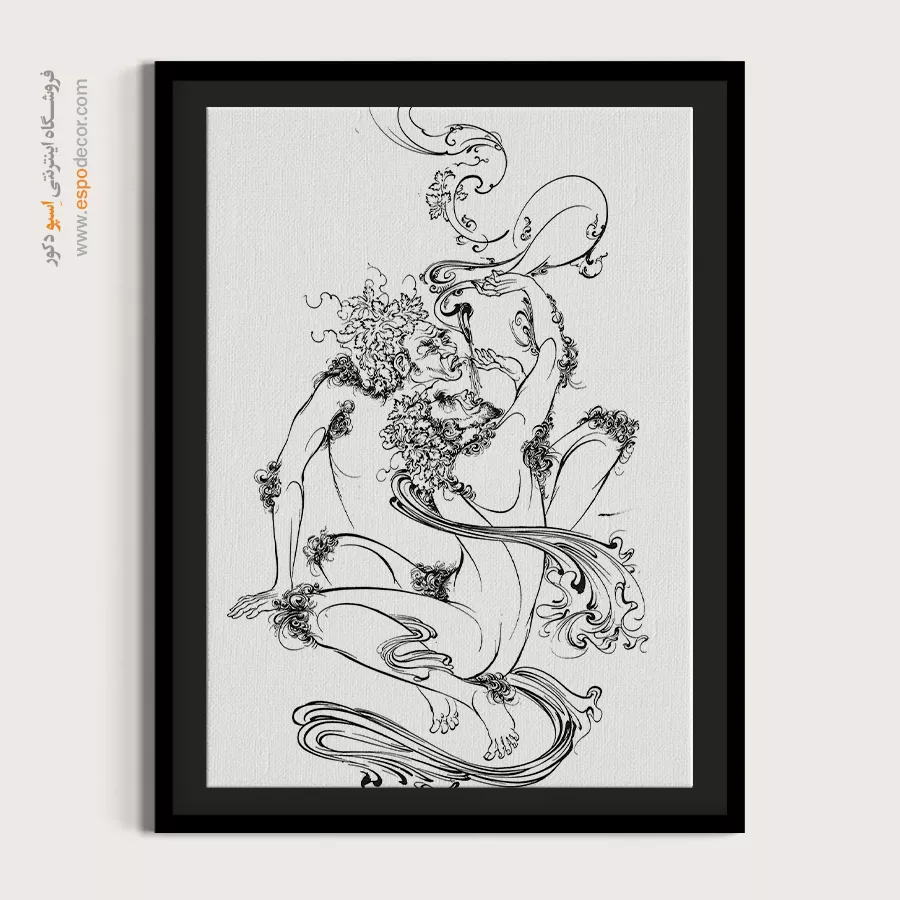 تابلو هنری خطی سبک کلاسیک - نگارک – تابلو مینیاتور خطی - اسپو دکور