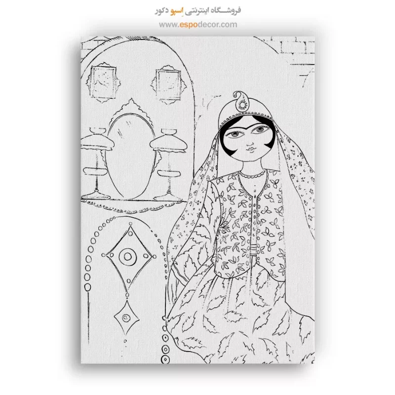تابلو نقاشی سیاه و سفید قابل سفارش