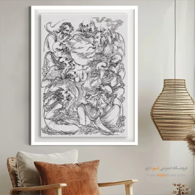 تابلو مینیاتوری قابل سفارش - جان‌فزا – تابلو مینیاتور خطی - اسپو دکور