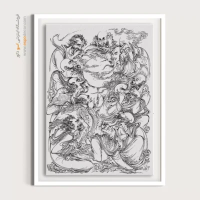 تابلو مینیاتوری قابل سفارش - جان‌فزا – تابلو مینیاتور خطی - اسپو دکور