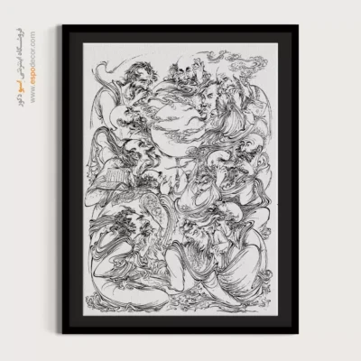 تابلو مینیاتوری قابل سفارش - جان‌فزا – تابلو مینیاتور خطی - اسپو دکور