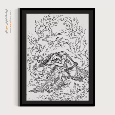 تابلو مینیاتور خطی با طراحی ظریف - نازقلم – تابلو مینیاتور خطی - اسپو دکور