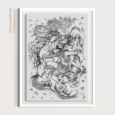 تابلو مینیاتوری سبک کلاسیک - شورنقش – تابلو مینیاتور خطی - اسپو دکور