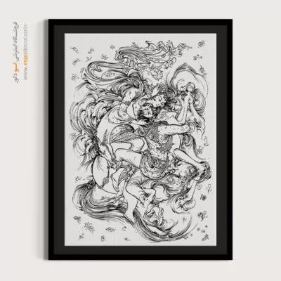 تابلو مینیاتوری سبک کلاسیک - شورنقش – تابلو مینیاتور خطی - اسپو دکور