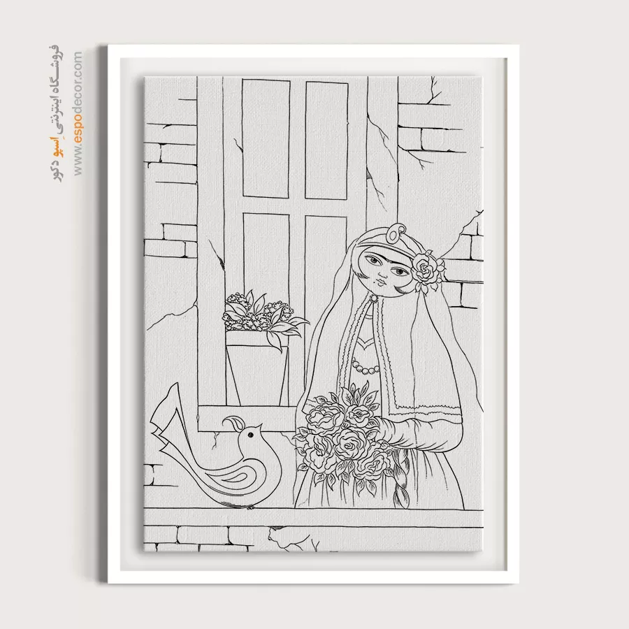 تابلو مینیاتوری با چاپ باکیفیت - دلسرا – تابلو مینیاتور خطی - اسپو دکور