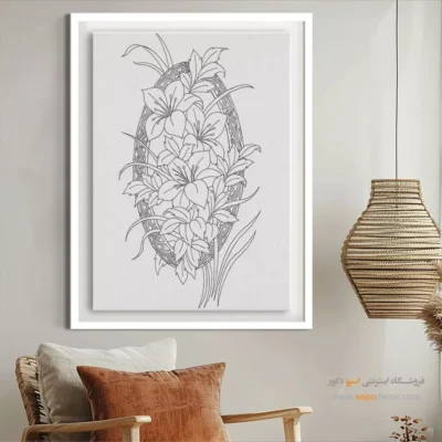 تابلو هنری خطی قابل سفارش - جان‌قلم – تابلو مینیاتور خطی - اسپو دکور