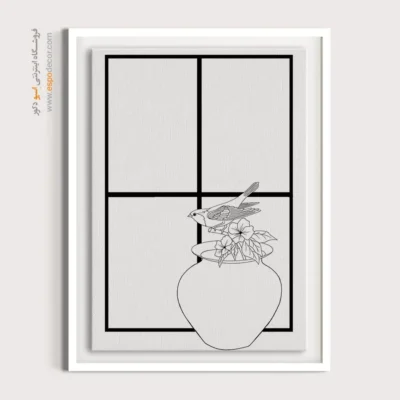 تابلو با طرح ایرانی با سبک ایرانی - رازگونه – تابلو مینیاتور خطی - اسپو دکور