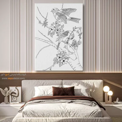 تابلو مینیاتور خطی با قاب مینیمال