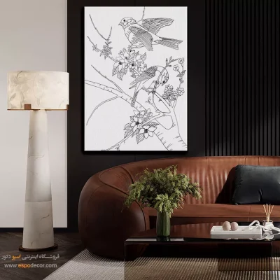 تابلو مینیاتور خطی با قاب مینیمال