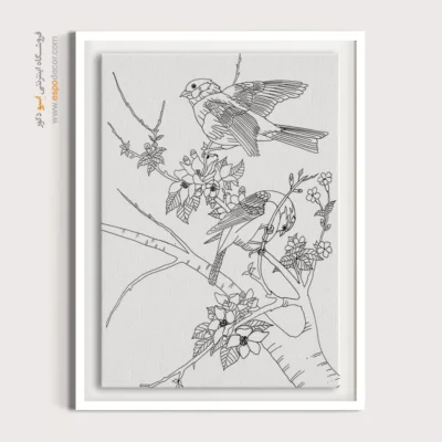 تابلو مینیاتور خطی با قاب مینیمال - چکامه‌ساز – تابلو مینیاتور خطی - اسپو دکور