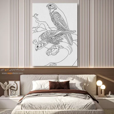 تابلو هنری خطی با طراحی مدرن - رنگآسا – تابلو مینیاتور خطی - اسپو دکور