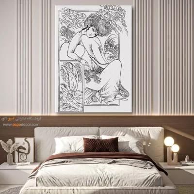 تابلو نقاشی سیاه و سفید آرامشبخش