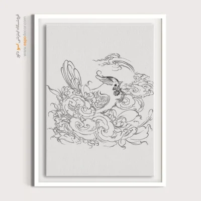 تابلو دکوراتیو خطی طرح اصیل ایرانی - واژ‌نگ – تابلو مینیاتور خطی - اسپو دکور