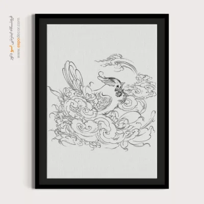 تابلو دکوراتیو خطی طرح اصیل ایرانی - واژ‌نگ – تابلو مینیاتور خطی - اسپو دکور