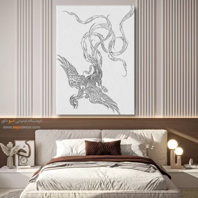 تابلو طراحی دستی با چاپ باکیفیت - گلسار – تابلو مینیاتور خطی - اسپو دکور