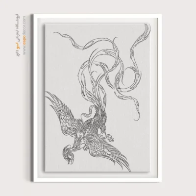 تابلو طراحی دستی با چاپ باکیفیت - گلسار – تابلو مینیاتور خطی - اسپو دکور