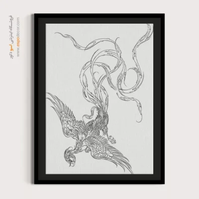 تابلو طراحی دستی با چاپ باکیفیت - گلسار – تابلو مینیاتور خطی - اسپو دکور