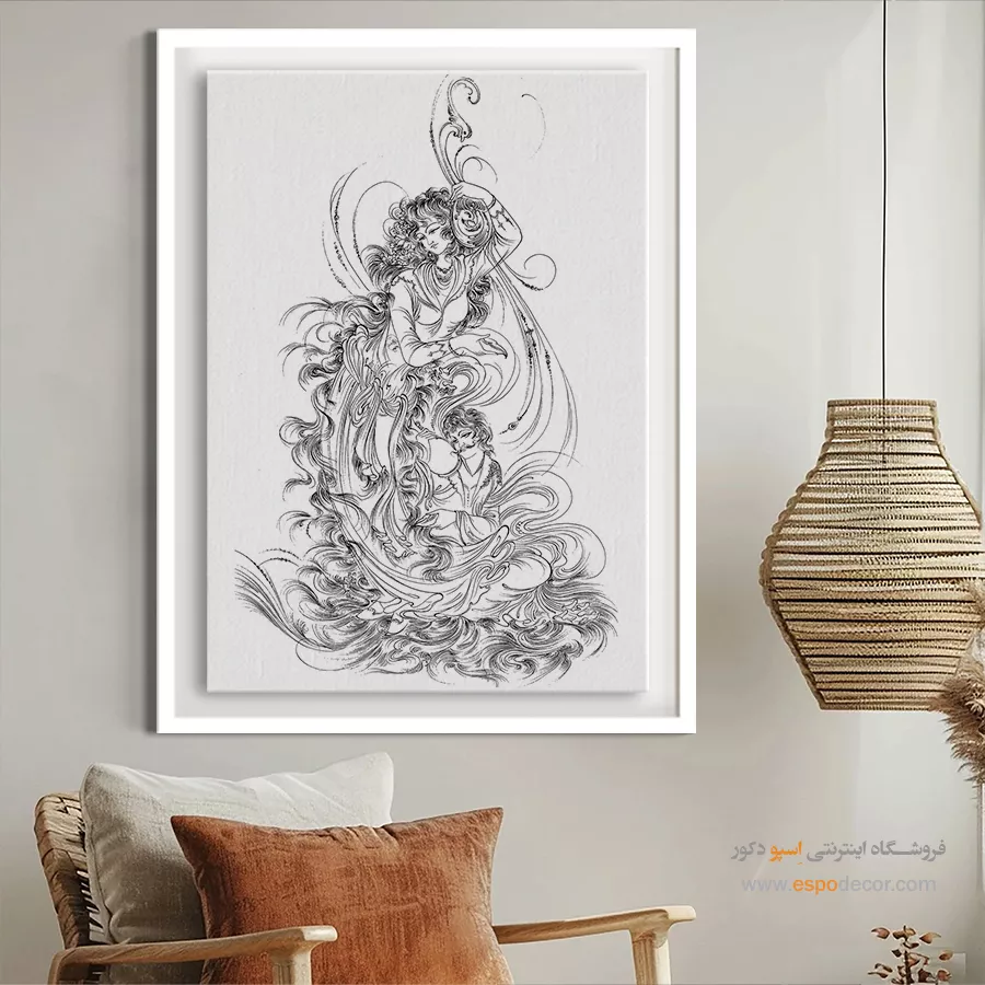 تابلو مینیاتور خطی برای دکور اداری - رَخشا – تابلو مینیاتور خطی - اسپو دکور