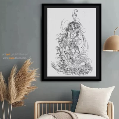 تابلو مینیاتور خطی برای دکور اداری - رَخشا – تابلو مینیاتور خطی - اسپو دکور