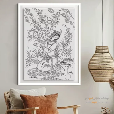 تابلو مینیاتور آرامشبخش - گلراز – تابلو مینیاتور خطی - اسپو دکور