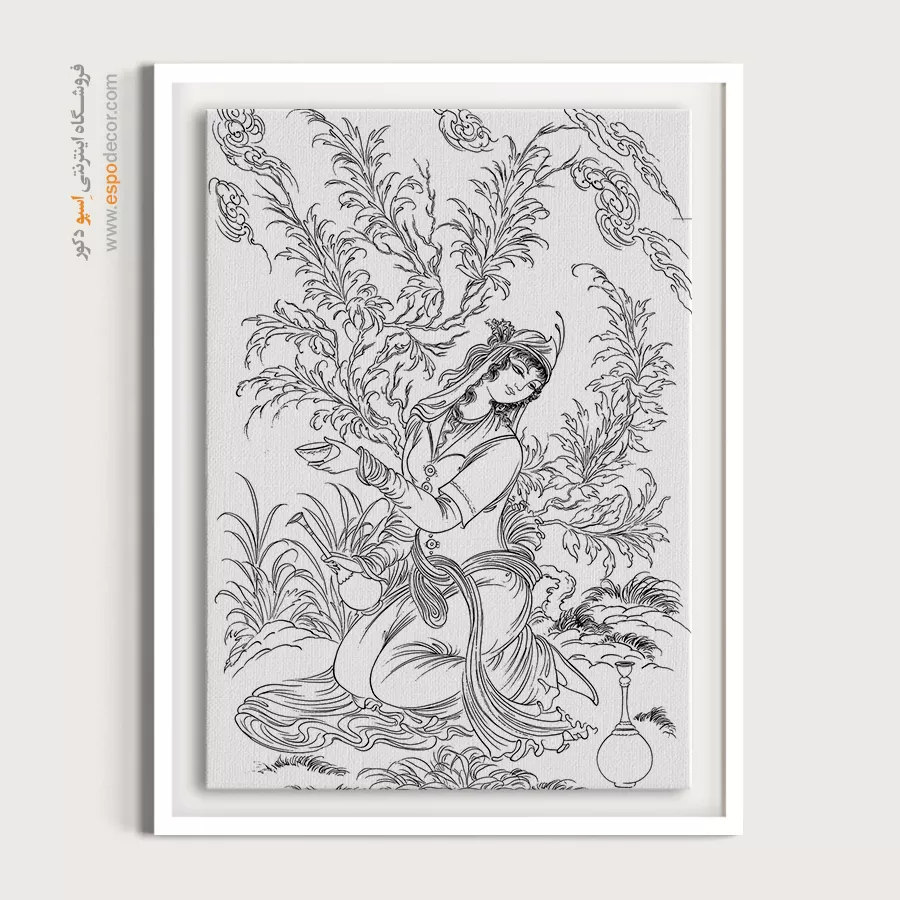 تابلو مینیاتور آرامشبخش - گلراز – تابلو مینیاتور خطی - اسپو دکور