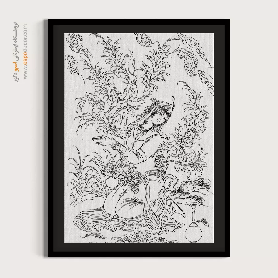 تابلو مینیاتور آرامشبخش - گلراز – تابلو مینیاتور خطی - اسپو دکور