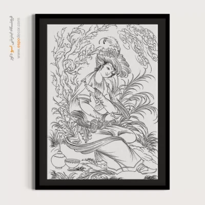 تابلو هنری خطی خاص و زیبا - غزل‌خط – تابلو مینیاتور خطی - اسپو دکور