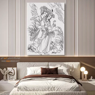 تابلو دکوراتیو خطی با طراحی مدرن