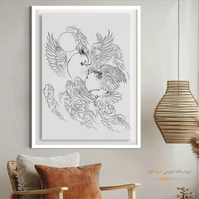 تابلو طراحی دستی قابل سفارش - فانوس‌خط – تابلو مینیاتور خطی - اسپو دکور