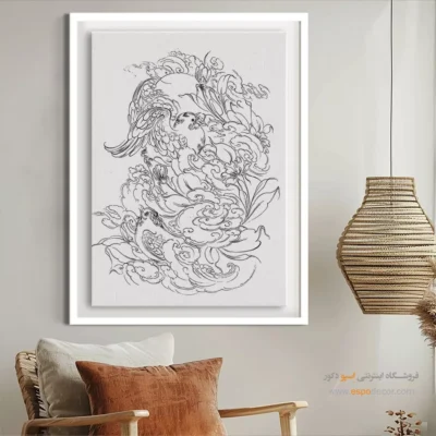 تابلو مینیاتور خطی برای هدیه خاص - گلبین – تابلو مینیاتور خطی - اسپو دکور