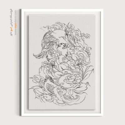 تابلو مینیاتور خطی برای هدیه خاص - گلبین – تابلو مینیاتور خطی - اسپو دکور