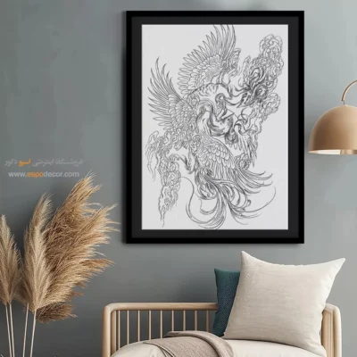 تابلو مینیاتور سبک سنتی - بومینه – تابلو مینیاتور خطی - اسپو دکور