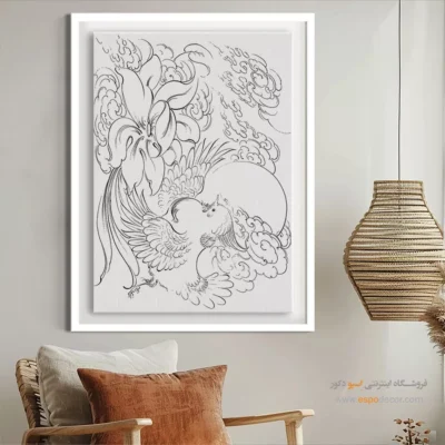 تابلو دکوراتیو خطی برای دکوراسیون داخلی - نورانه – تابلو مینیاتور خطی - اسپو دکور