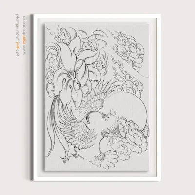 تابلو دکوراتیو خطی برای دکوراسیون داخلی - نورانه – تابلو مینیاتور خطی - اسپو دکور