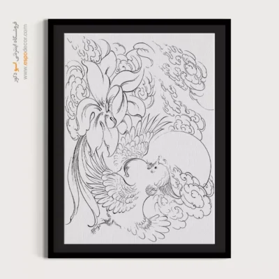 تابلو دکوراتیو خطی برای دکوراسیون داخلی - نورانه – تابلو مینیاتور خطی - اسپو دکور