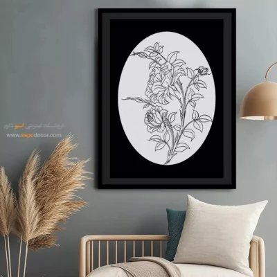 تابلو هنری خطی با طراحی ساده - نغمه‌ساز – تابلو مینیاتور خطی - اسپو دکور