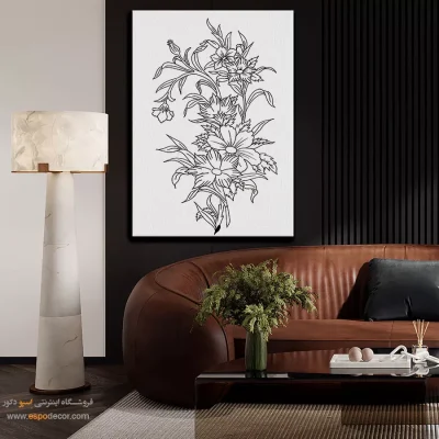 تابلو طراحی دستی طرح سنتی - نگاره – تابلو مینیاتور خطی - اسپو دکور