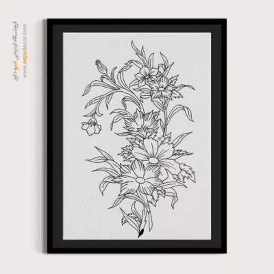 تابلو طراحی دستی طرح سنتی - نگاره – تابلو مینیاتور خطی - اسپو دکور