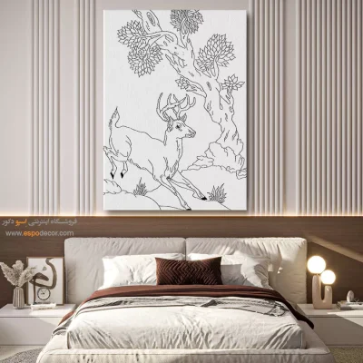 تابلو مینیاتور برای اتاق خواب - زرنگار – تابلو مینیاتور خطی - اسپو دکور