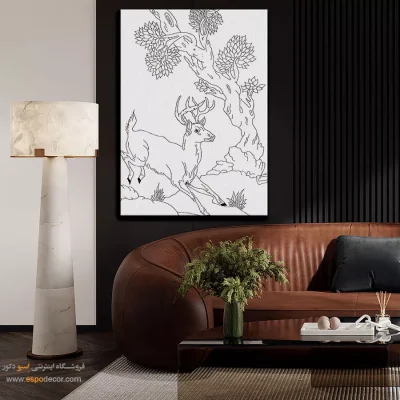 تابلو مینیاتور برای اتاق خواب - زرنگار – تابلو مینیاتور خطی - اسپو دکور