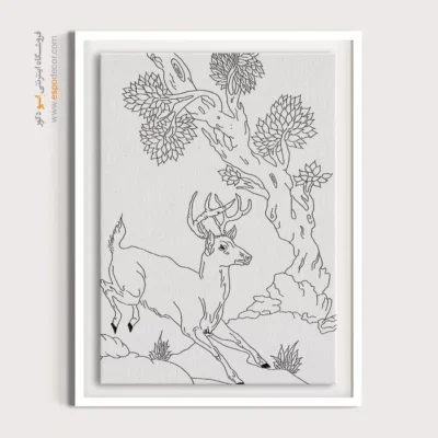 تابلو مینیاتور برای اتاق خواب - زرنگار – تابلو مینیاتور خطی - اسپو دکور