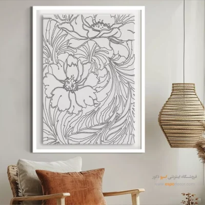 تابلو دکوراتیو خطی خاص و زیبا - سروشخط – تابلو مینیاتور خطی - اسپو دکور