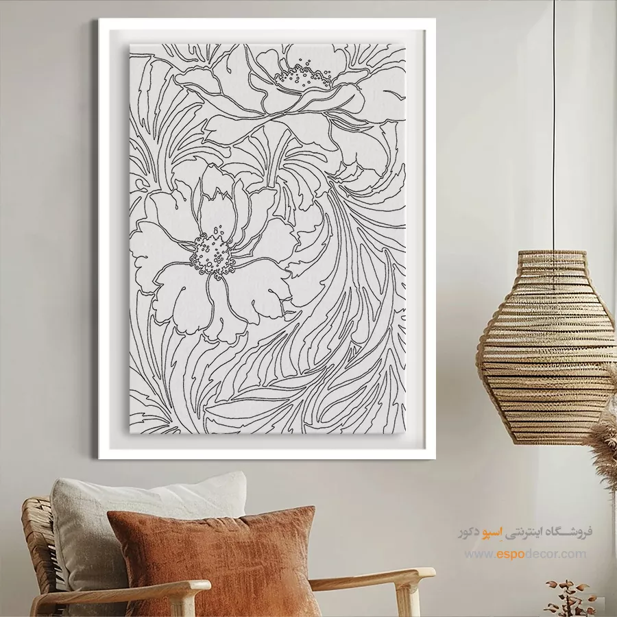 تابلو دکوراتیو خطی خاص و زیبا - سروشخط – تابلو مینیاتور خطی - اسپو دکور