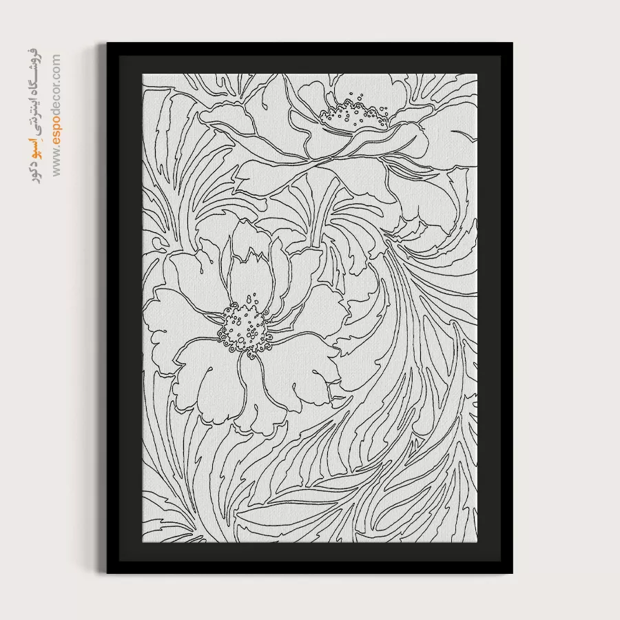 تابلو دکوراتیو خطی خاص و زیبا - سروشخط – تابلو مینیاتور خطی - اسپو دکور