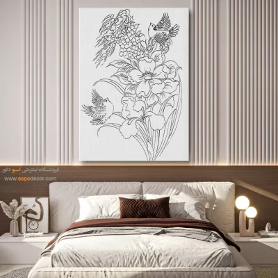 تابلو نقاشی سیاه و سفید خاص و زیبا