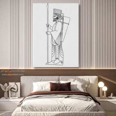 تابلو مینیاتور خطی قابل سفارش - میمند – تابلو مینیاتور خطی - اسپو دکور