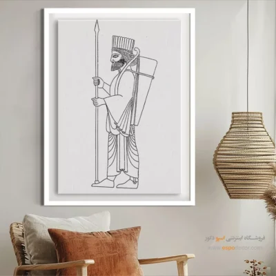 تابلو مینیاتور خطی قابل سفارش - میمند – تابلو مینیاتور خطی - اسپو دکور