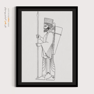 تابلو مینیاتور خطی قابل سفارش - میمند – تابلو مینیاتور خطی - اسپو دکور