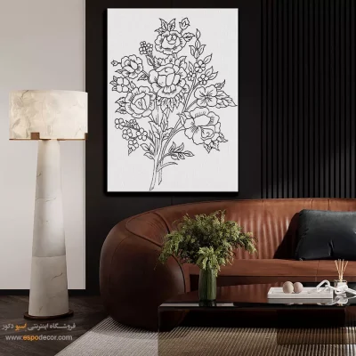 تابلو مینیاتور خطی دستساز ایرانی - مهرنگ – تابلو مینیاتور خطی - اسپو دکور